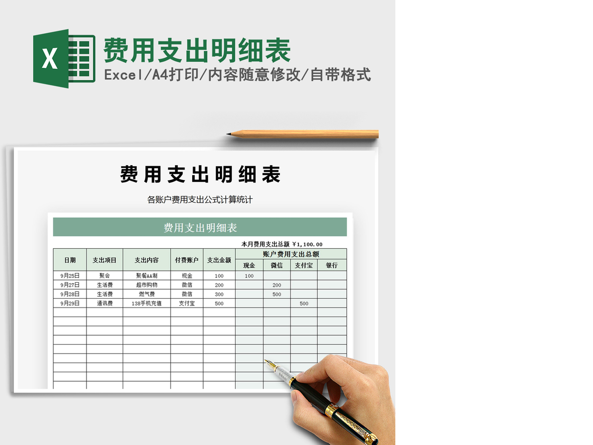 2021年费用支出明细表 2021年费用支出明细表