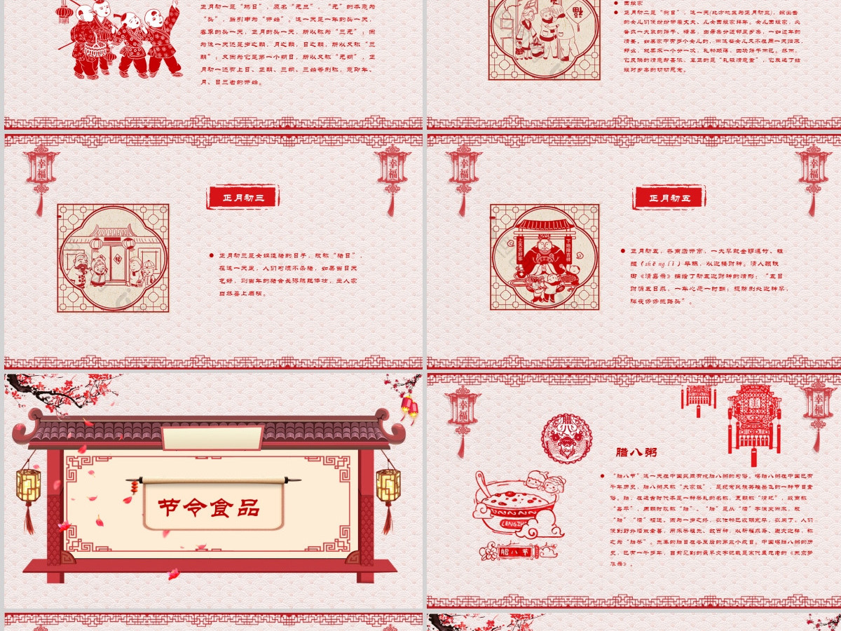 原创新年春节习俗传统文化民俗中国年PPT模板-版权可商用 原创新年春节习俗传统文化民俗中国年PPT模板-版权可商用
