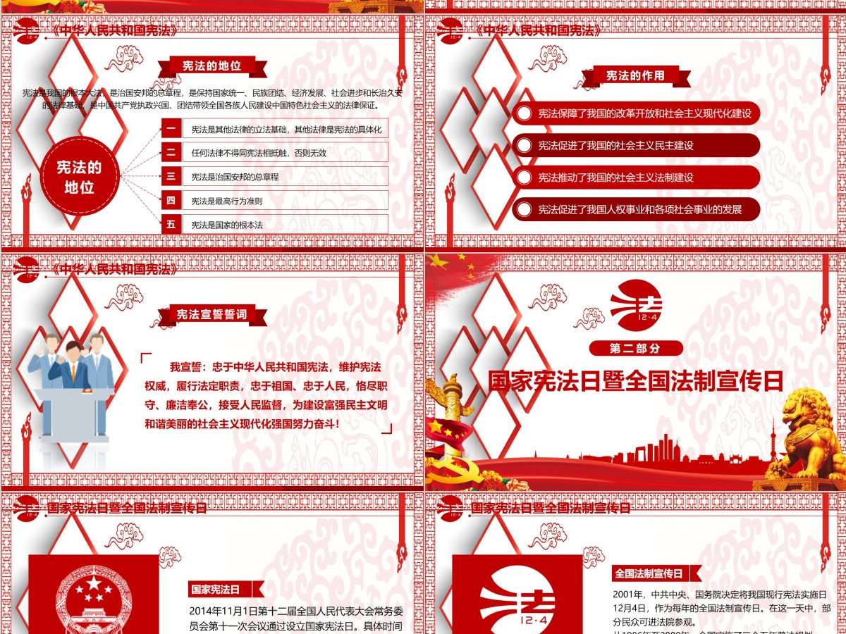 原创全国法制宣传日国家宪法日党建党课PPT 原创全国法制宣传日国家宪法日党建党课PPT