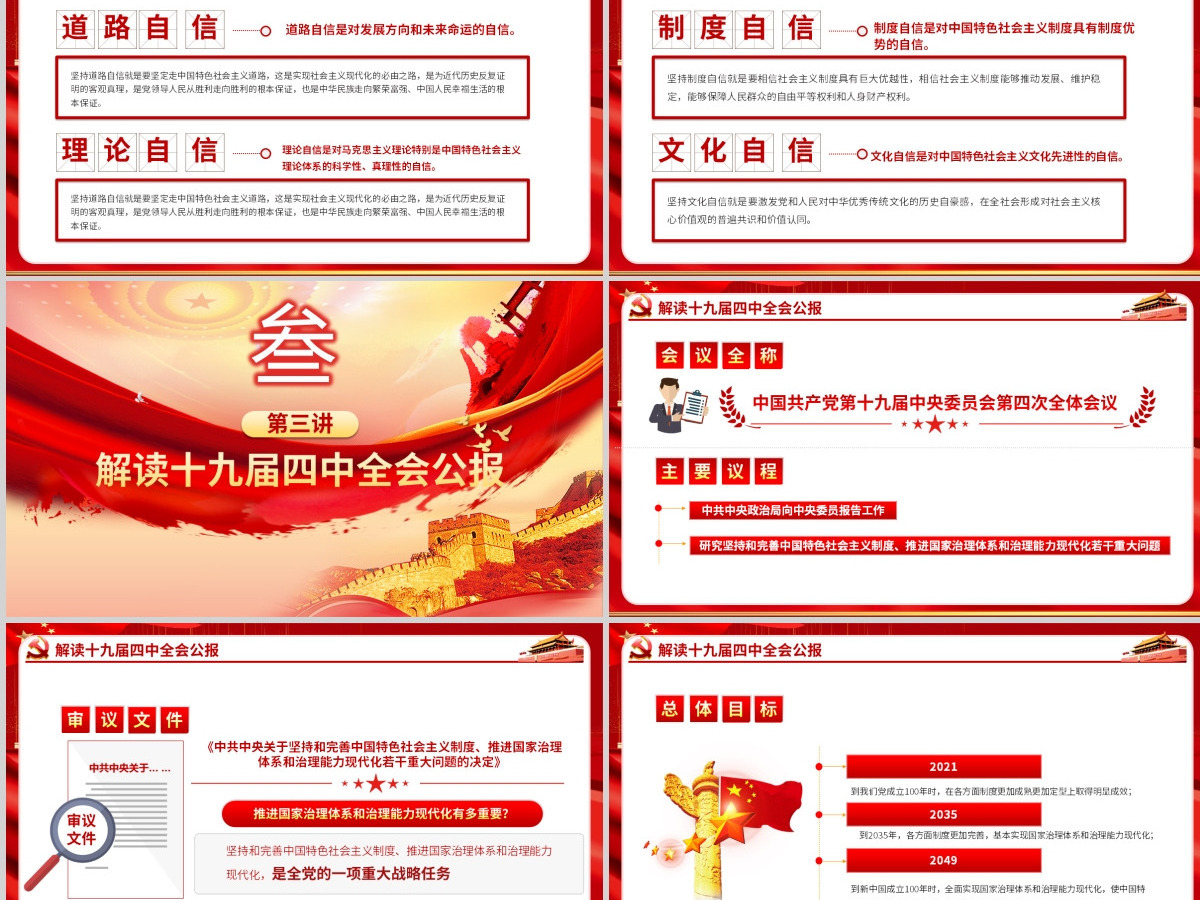2020党支部党委党组七一建党最新党课我们走在大路上动态PPT模板-含讲稿