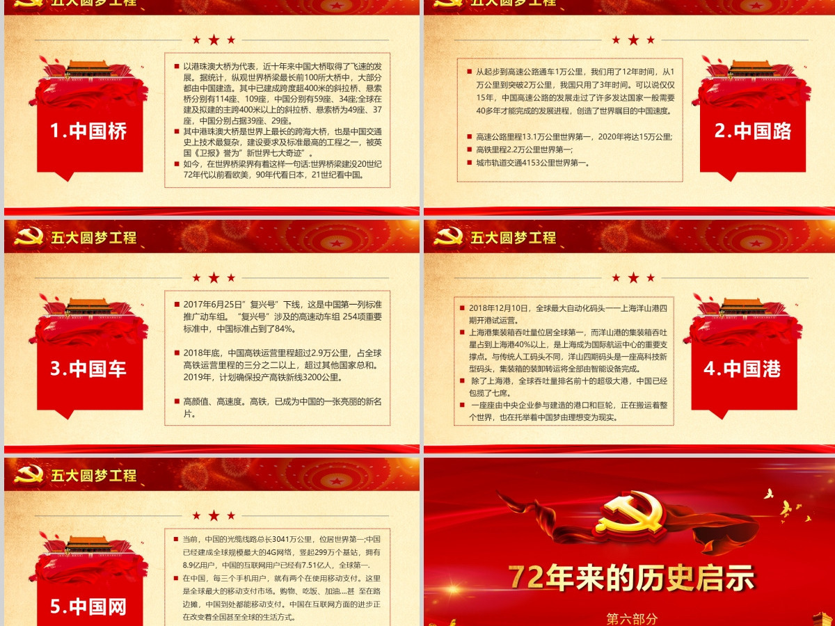 国庆建国72周年新中国奋进新时代党政党建