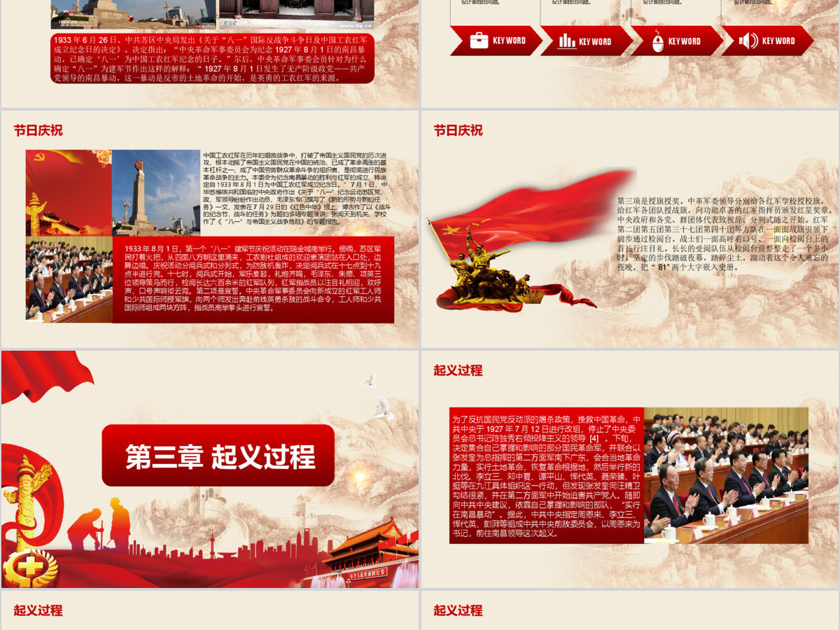 八一建军节PPT模板pptx 八一建军节PPT模板pptx