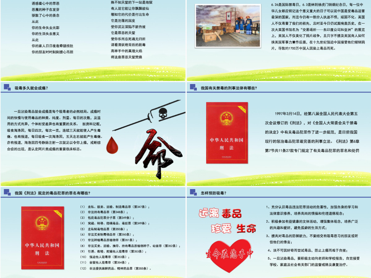 国际禁毒日无毒青春健康生活青少年毒品预防教育主题班会PPT模板 国际禁毒日无毒青春健康生活青少年毒品预防教育主题班会PPT模板