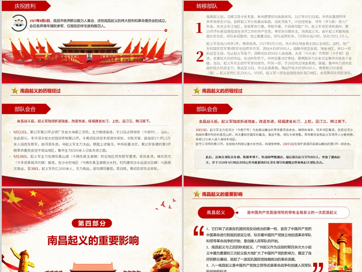纪念八一精神南昌起义PPT