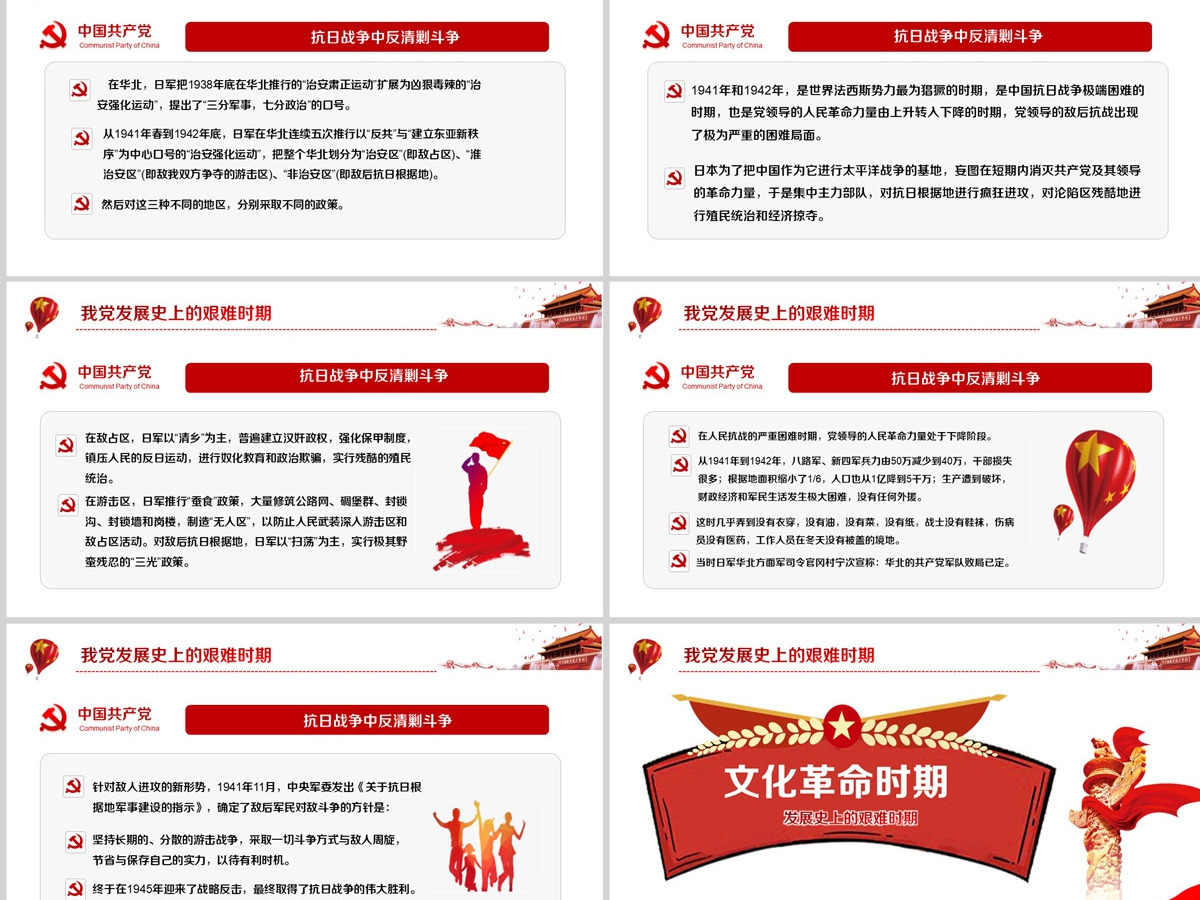 党政党建党课七一党课光辉历程PPT动态模板党政党--含讲稿