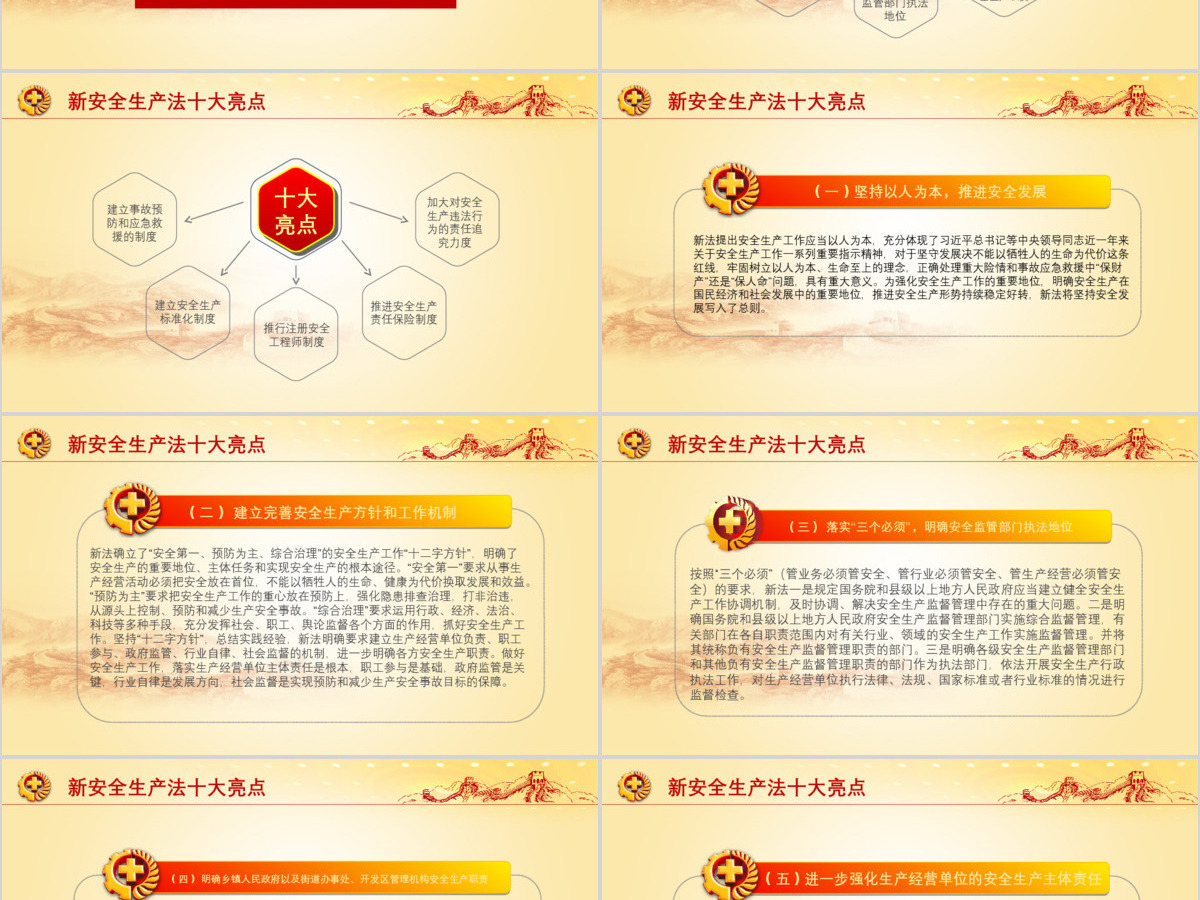 2019年安全生产教育ppt设计模板幻灯片