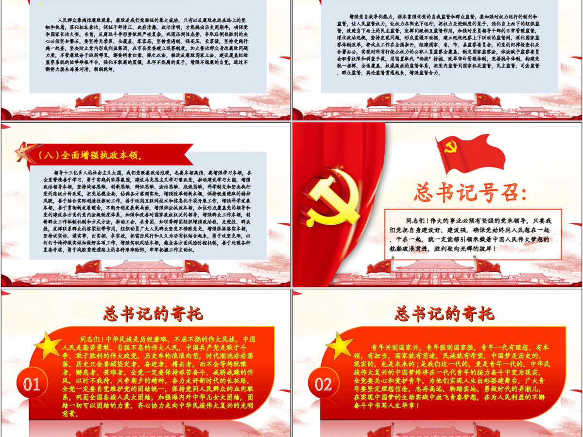 完整大气内容学习党的十九大报告精神PPT 完整大气内容学习党的十九大报告精神PPT