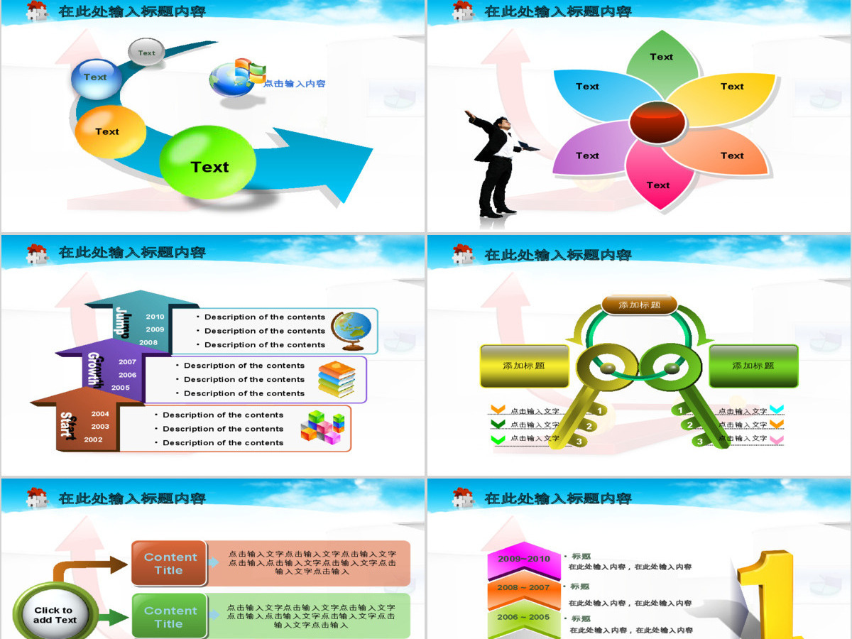 金融理财财务业绩动态图表模板 金融理财财务业绩动态图表模板