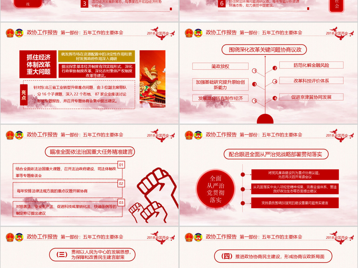 2019十三届三中全会PPT模板 2019十三届三中全会PPT模板