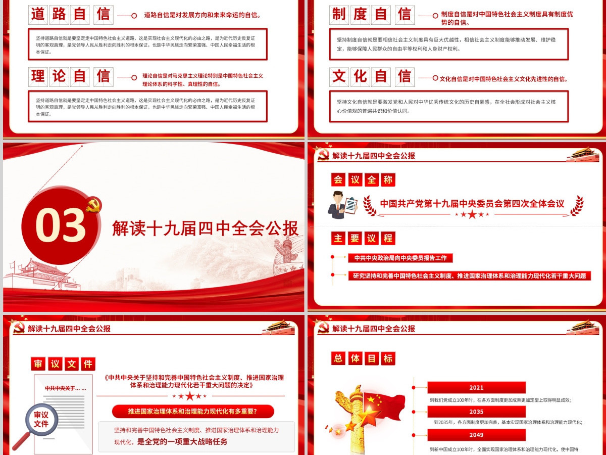 2021党支部党委党组七一建党最新党课我们走在大路上动态PPT模板-含讲稿