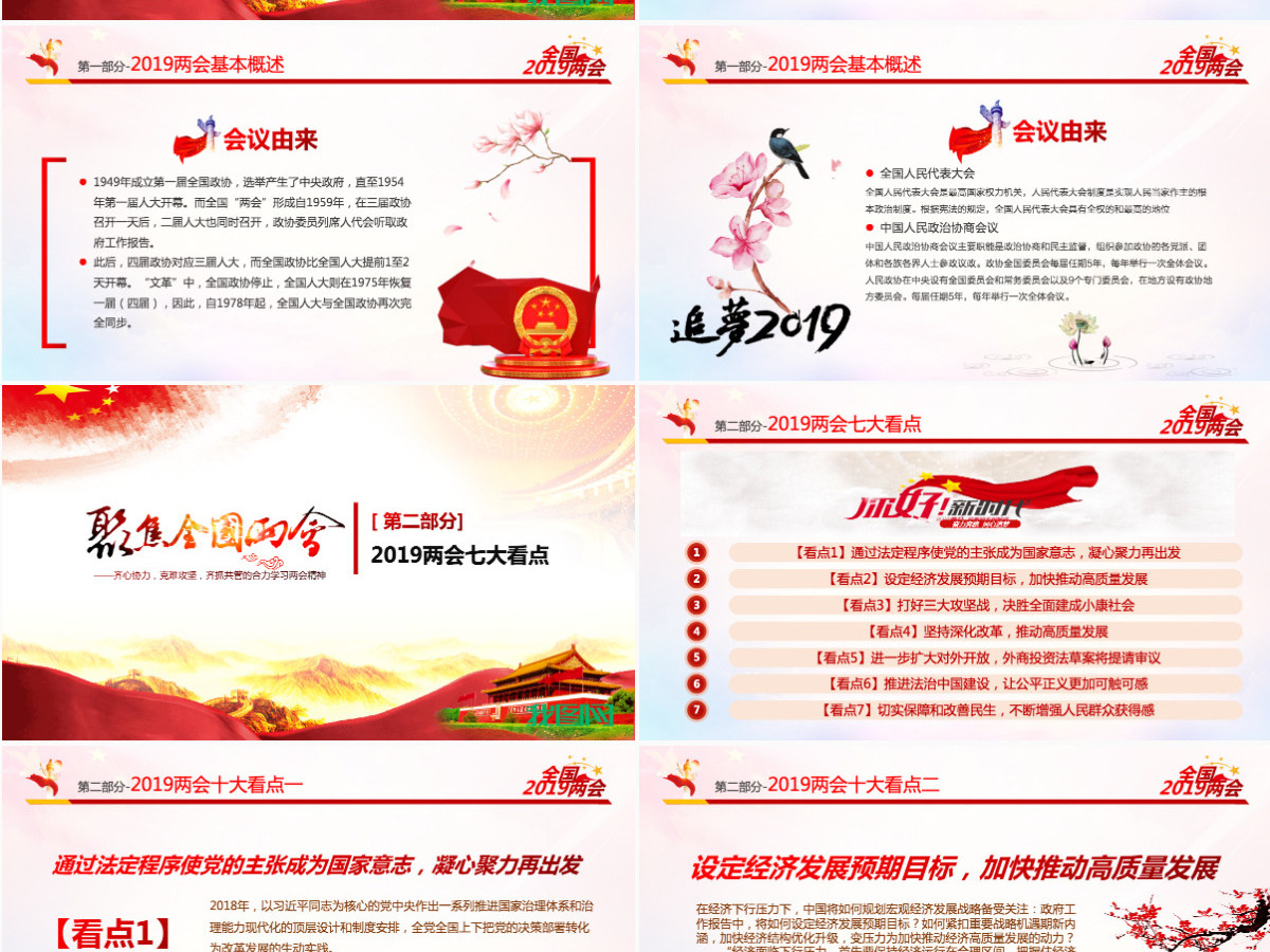 原创中国风2019两会政协政府工作报告ppt-版权可商用 原创中国风2019两会政协政府工作报告ppt-版权可商用