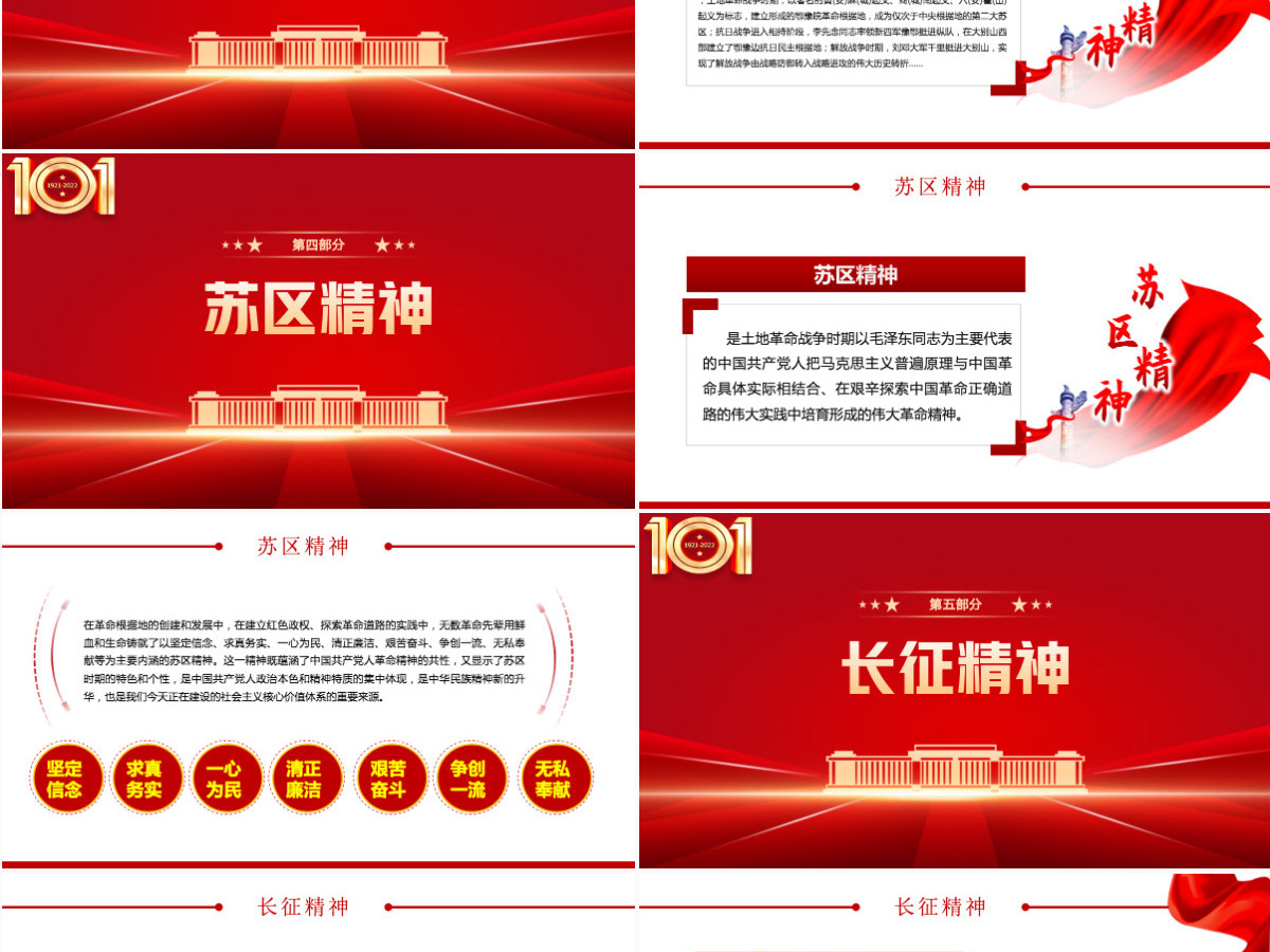 弘扬革命精神牢记使命担当红色党政风七一建党节庆祝中国共产党成立101周年专题党史学习教育党课课件模板PPT 弘扬革命精神牢记使命担当红色党政风七一建党节庆祝中国共产党成立101周年专题党史学习教育党课课件模板PPT