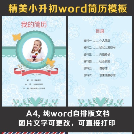 小升初简历