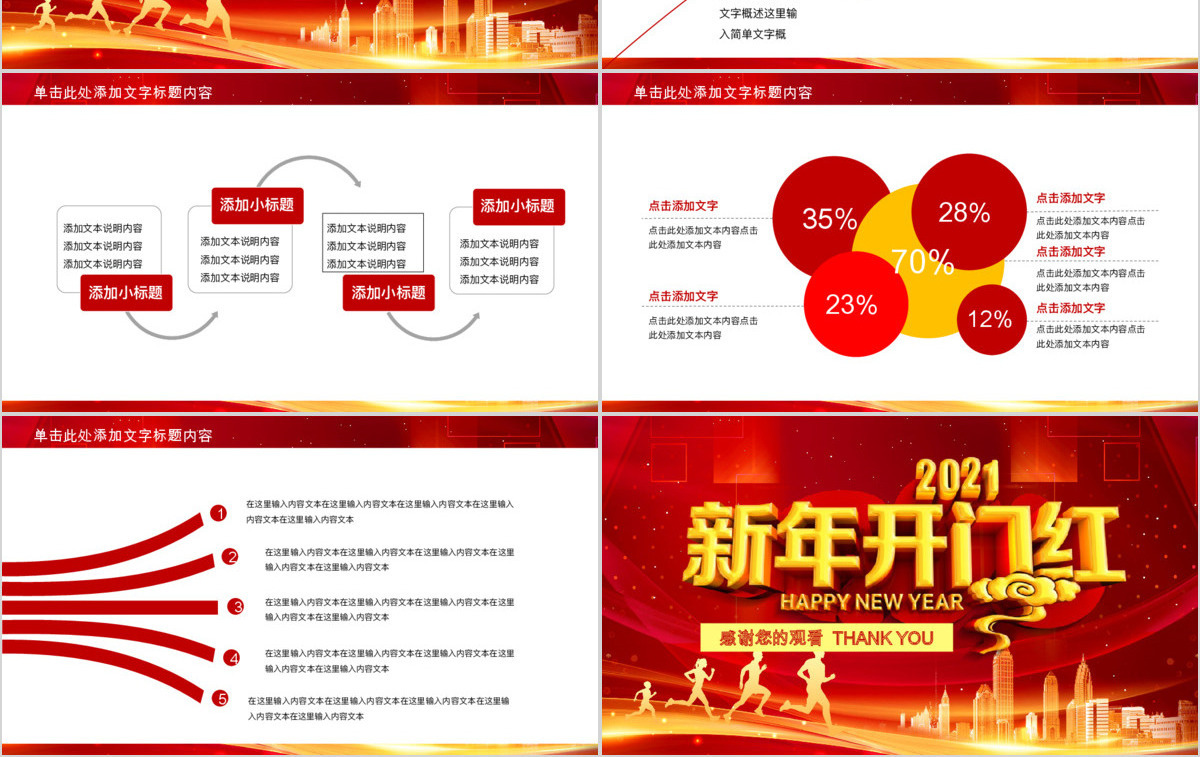 2018狗年新年开门红工作计划ppt模板
