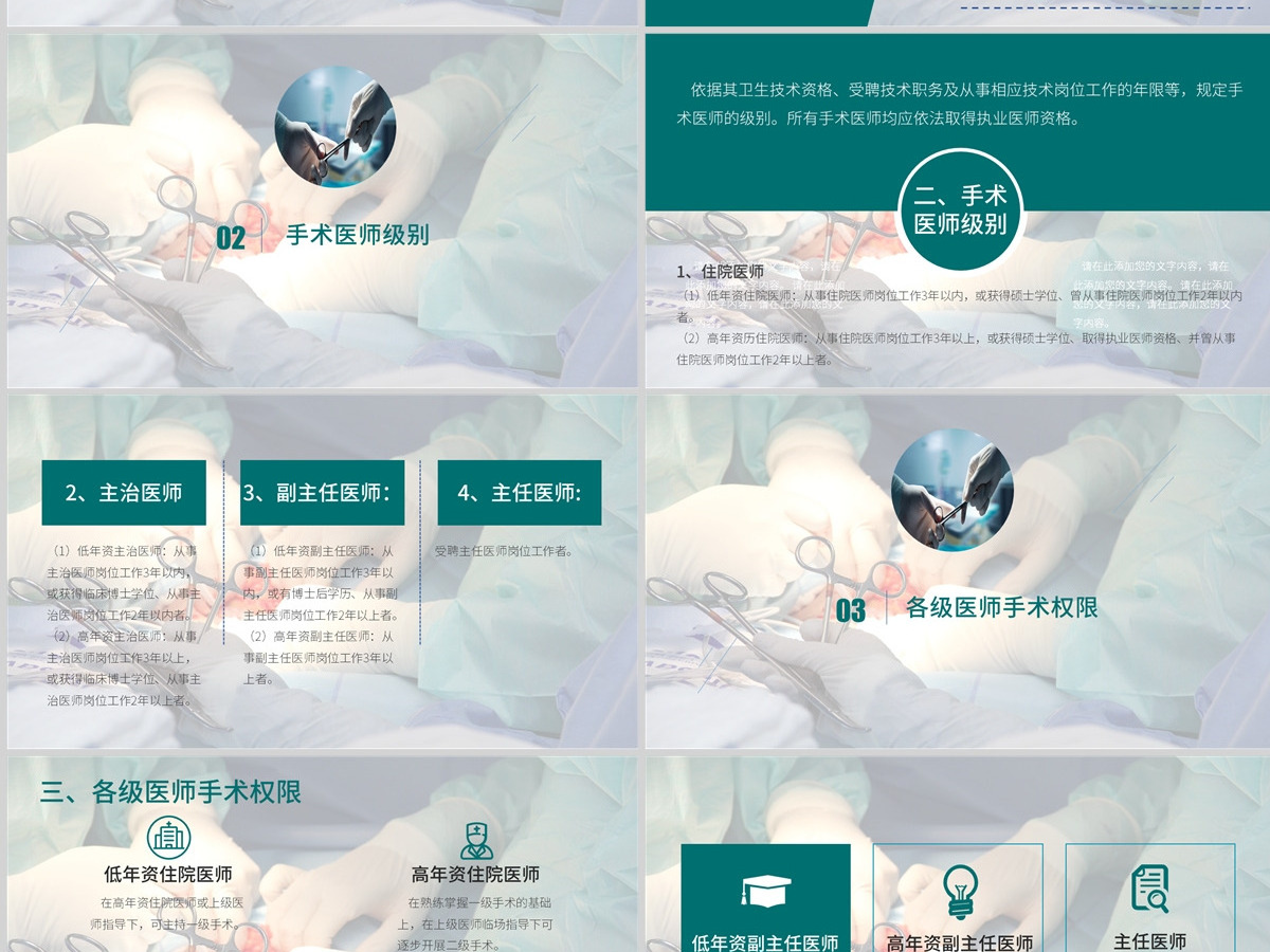2022手术管理制度简约创意医疗相关PPT模板 2022手术管理制度简约创意医疗相关PPT模板