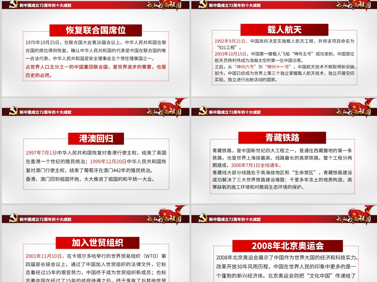 原创2021国庆庆祝建国72周年光辉历程爱国教育PPT模板我和我的祖国主题课件-含讲稿 原创2021国庆庆祝建国72周年光辉历程爱国教育PPT模板我和我的祖国主题课件-含讲稿