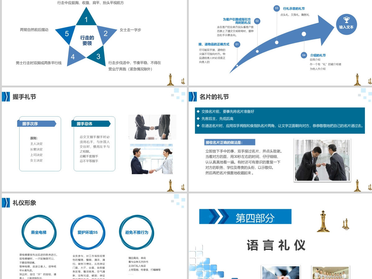 2020银行工作人员礼仪培训PPT模板