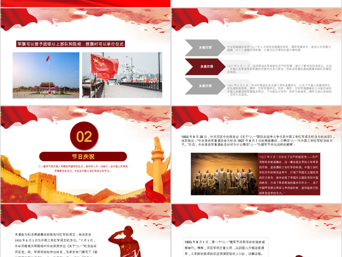 八一建军节ppt模板pptx 八一建军节ppt模板pptx