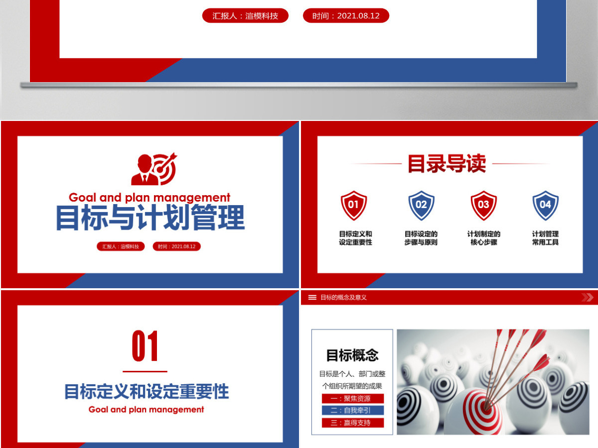 原创企业公司员工目标与计划管理培训PPT模板