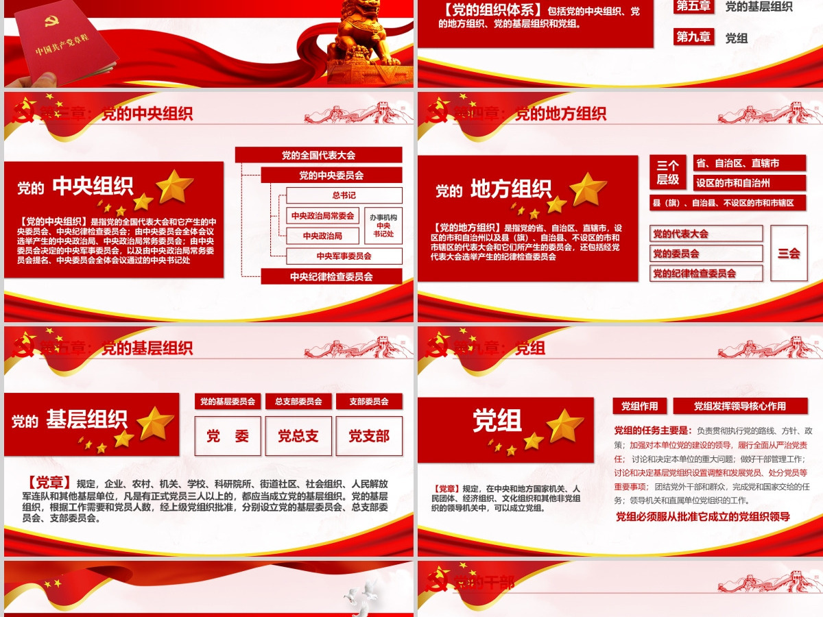 2019中国共产党十九大PPT模板-含讲稿
