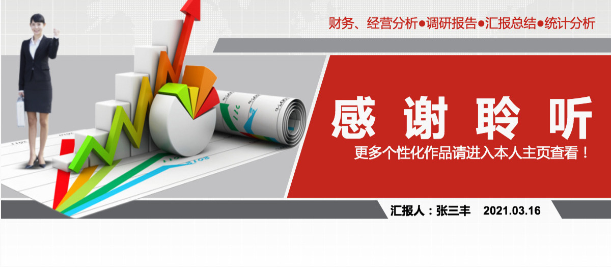 经营财务分析统计调研报告市场营销PPT
