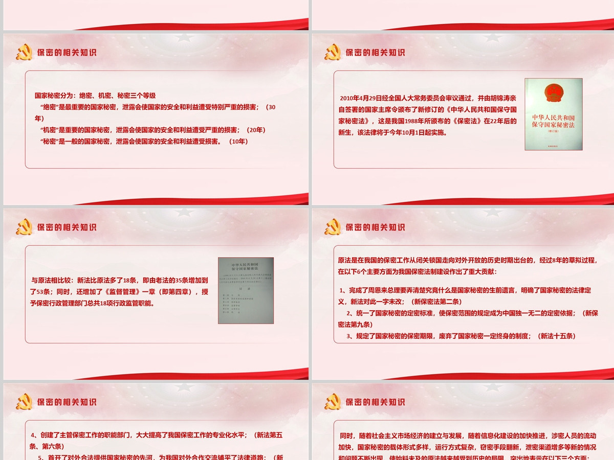 强化保密意识掌握保密知识PPT红色简洁风党员保密意识培训专题党课课件