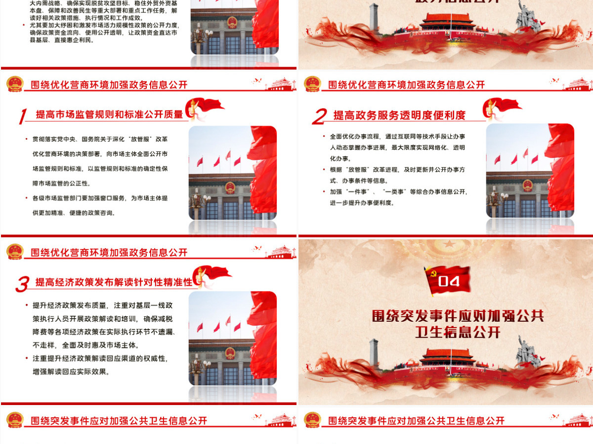 深入学习贯彻国务院办公厅关于印发2020年政务公开工作要点的通知PPT模板 深入学习贯彻国务院办公厅关于印发2020年政务公开工作要点的通知PPT模板