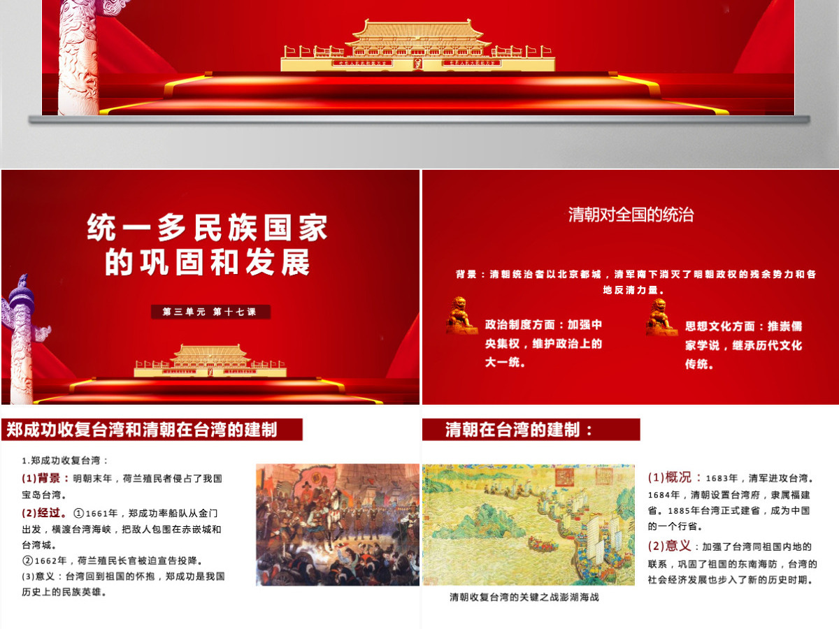 七年级下册历史课件统一多民族国家的巩固与发展PPT模板 七年级下册历史课件统一多民族国家的巩固与发展PPT模板