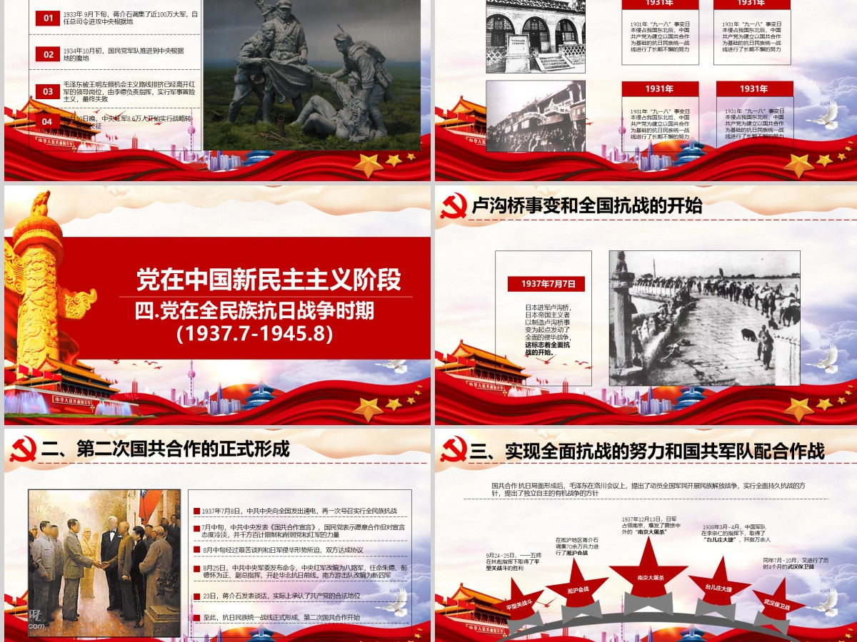 中国共产党党史七一建党节100周年党课ppt--含讲稿