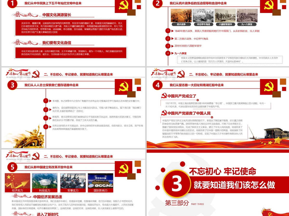 原创不忘初心牢记使命走好新时代长征路党政党建-版权可商用含讲稿