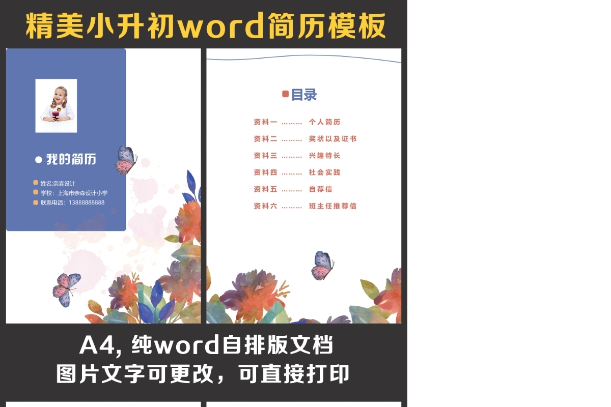 小升初简历