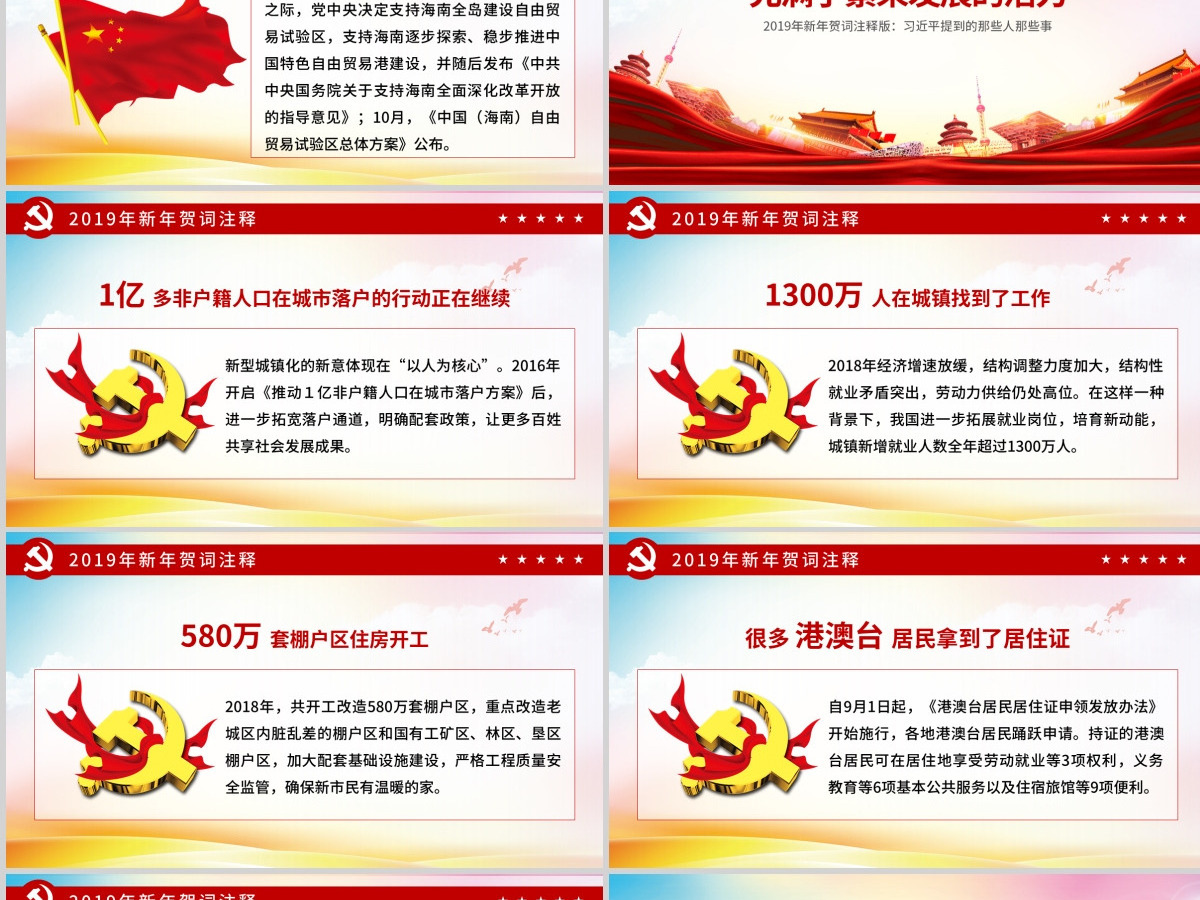 原创2019新年贺词我们都是追梦人党建党课党政PPT模板-含讲稿 原创2019新年贺词我们都是追梦人党建党课党政PPT模板-含讲稿