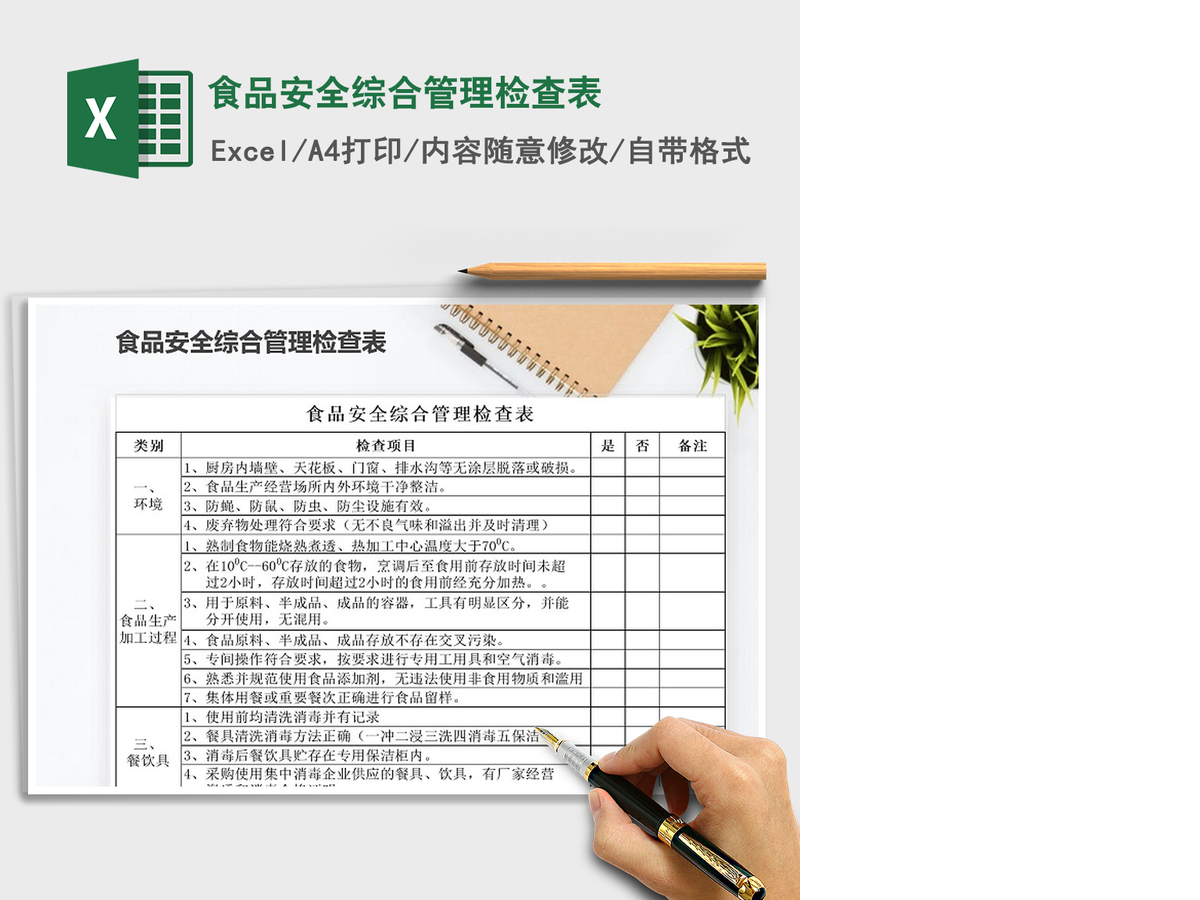 2021年食品安全综合管理检查表 2021年食品安全综合管理检查表