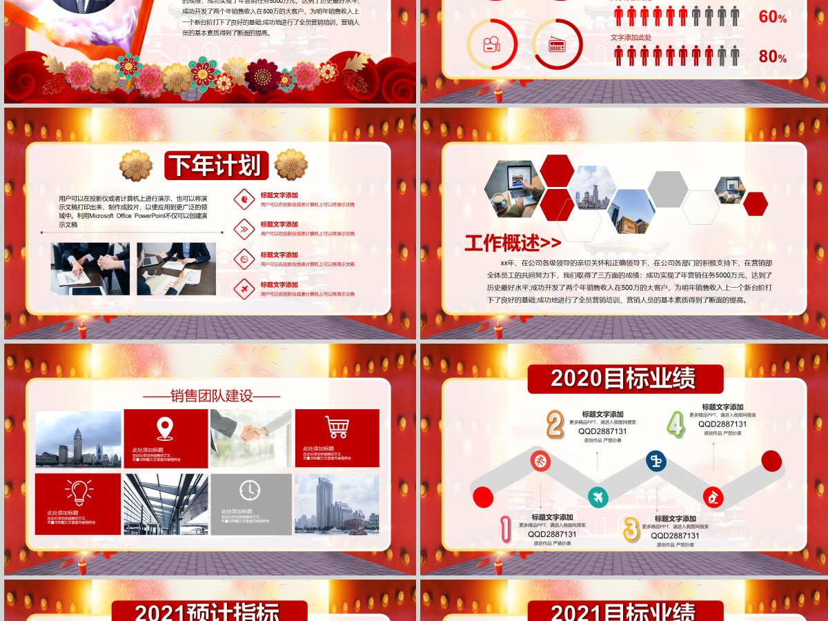 2021牛年金牛迎春震撼年会誓师大会年会ppt