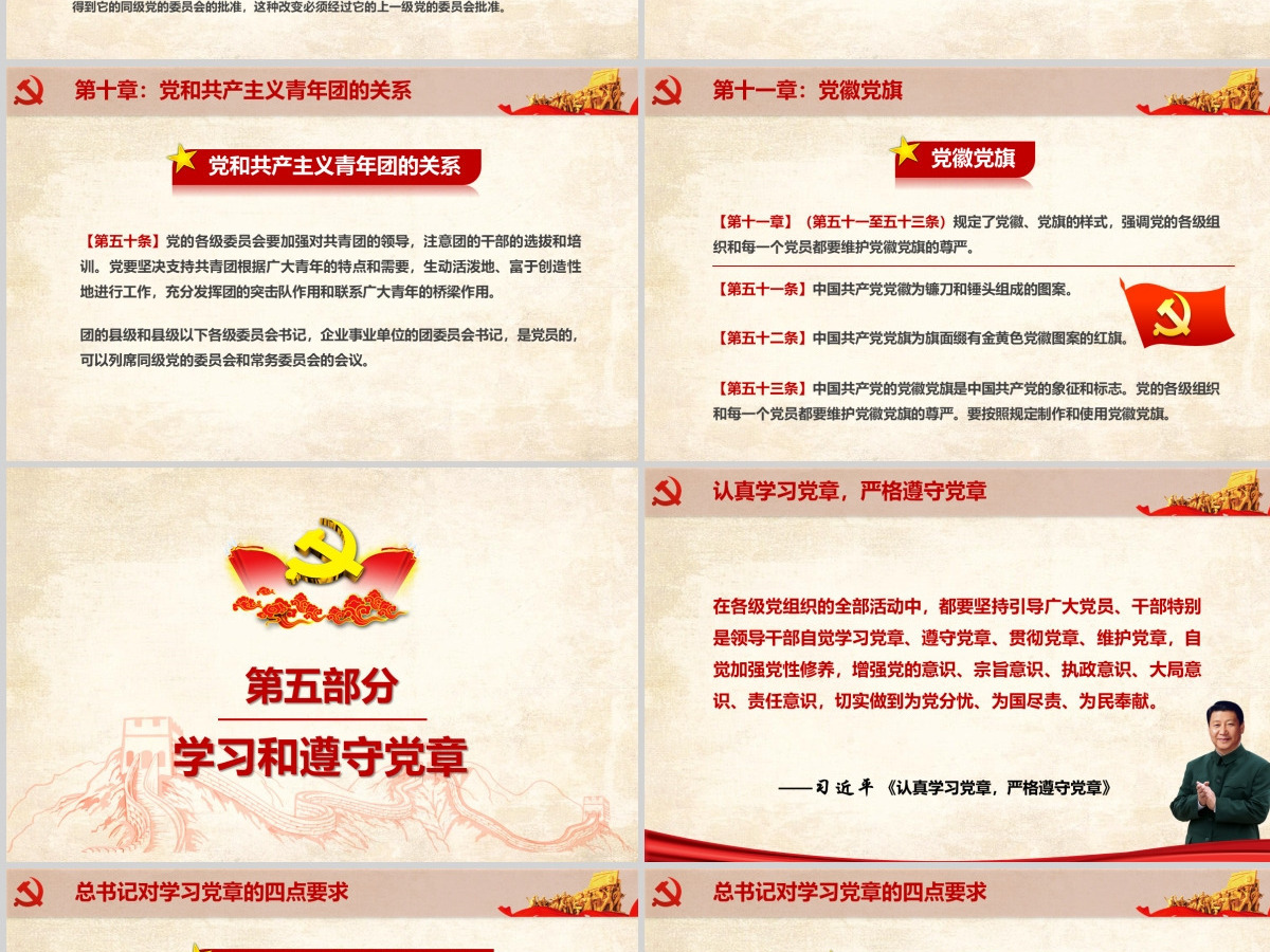 中国共产党章程学习解读新党章党课ppt