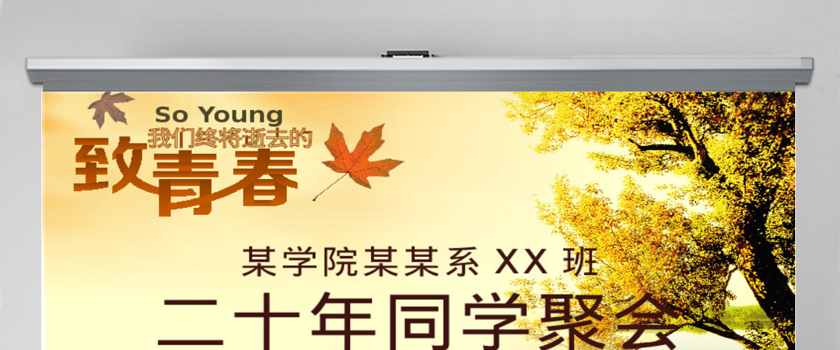 致青春二十年同学聚会PPT精品模板