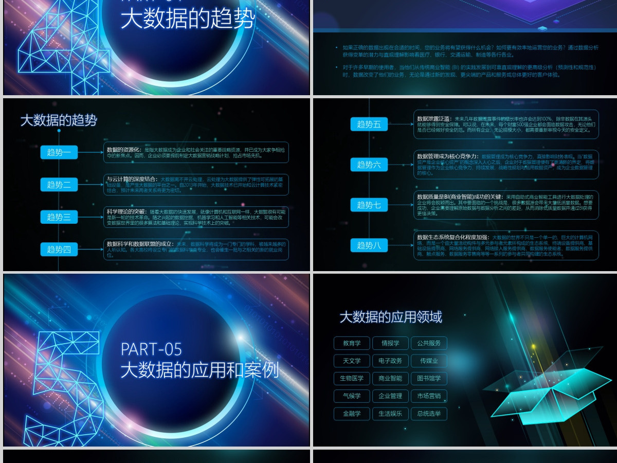 2021大数据云科技大数据PPT模板 2021大数据云科技大数据PPT模板