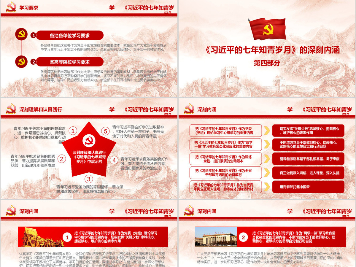 习近平的七年知青岁月PPT模板