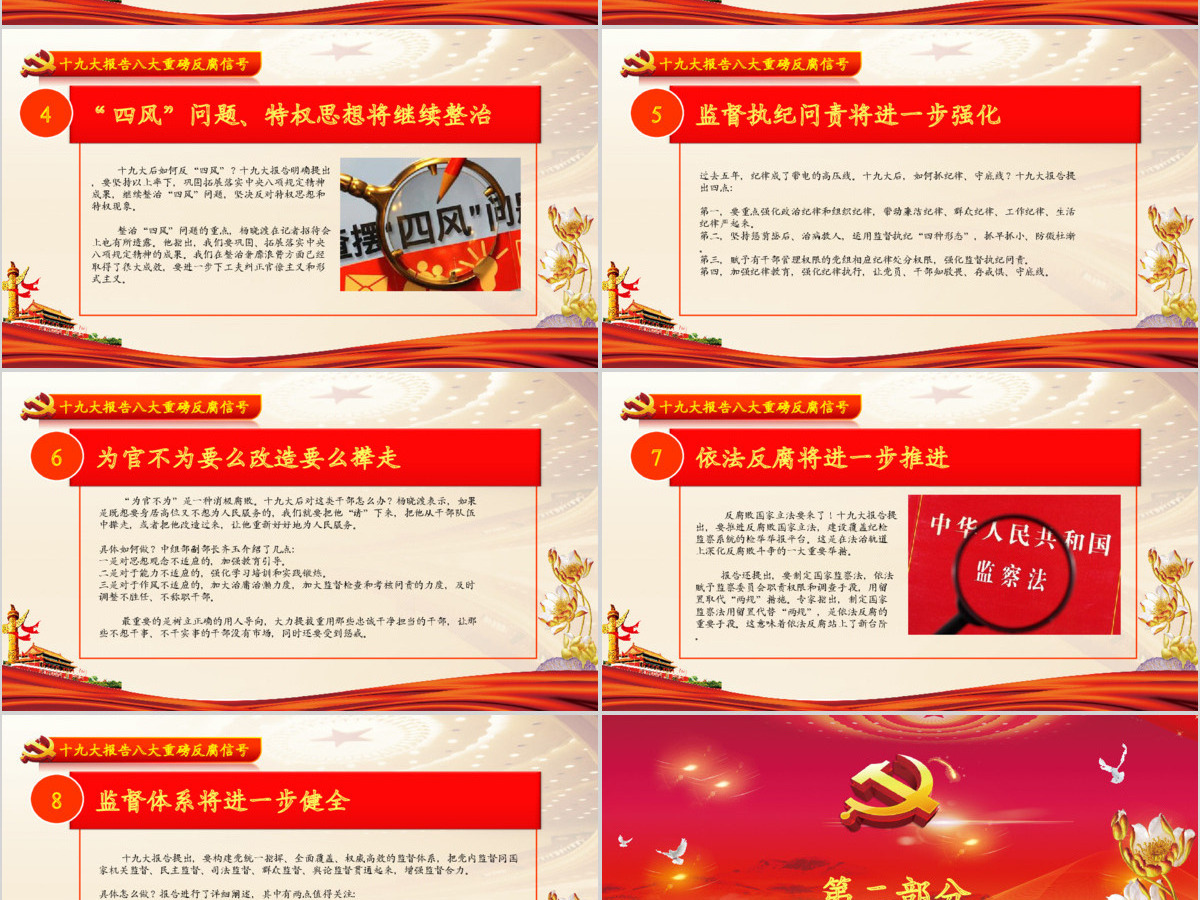 2019党风廉政建设PPT模板 2019党风廉政建设PPT模板