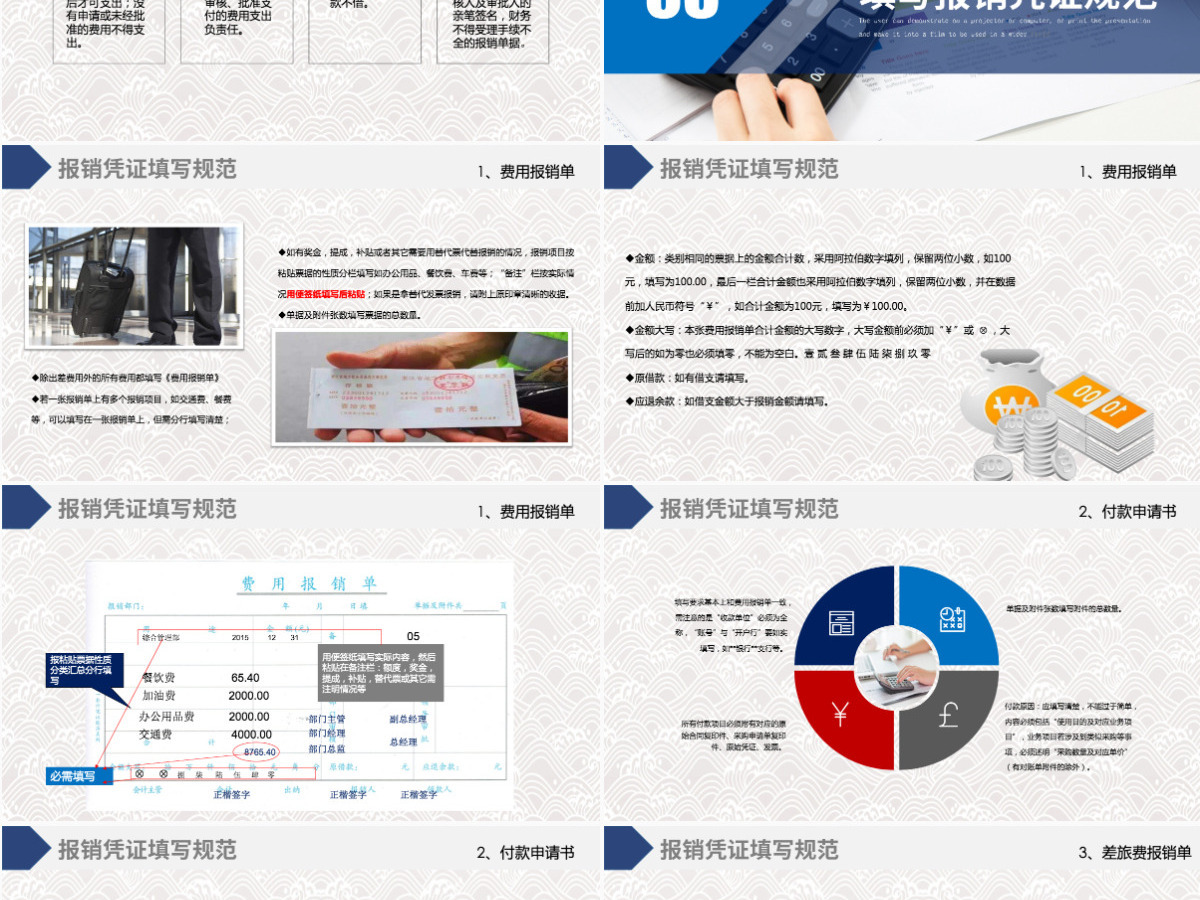 原创蓝色企业财务部报销流程培训课件ppt 原创蓝色企业财务部报销流程培训课件ppt