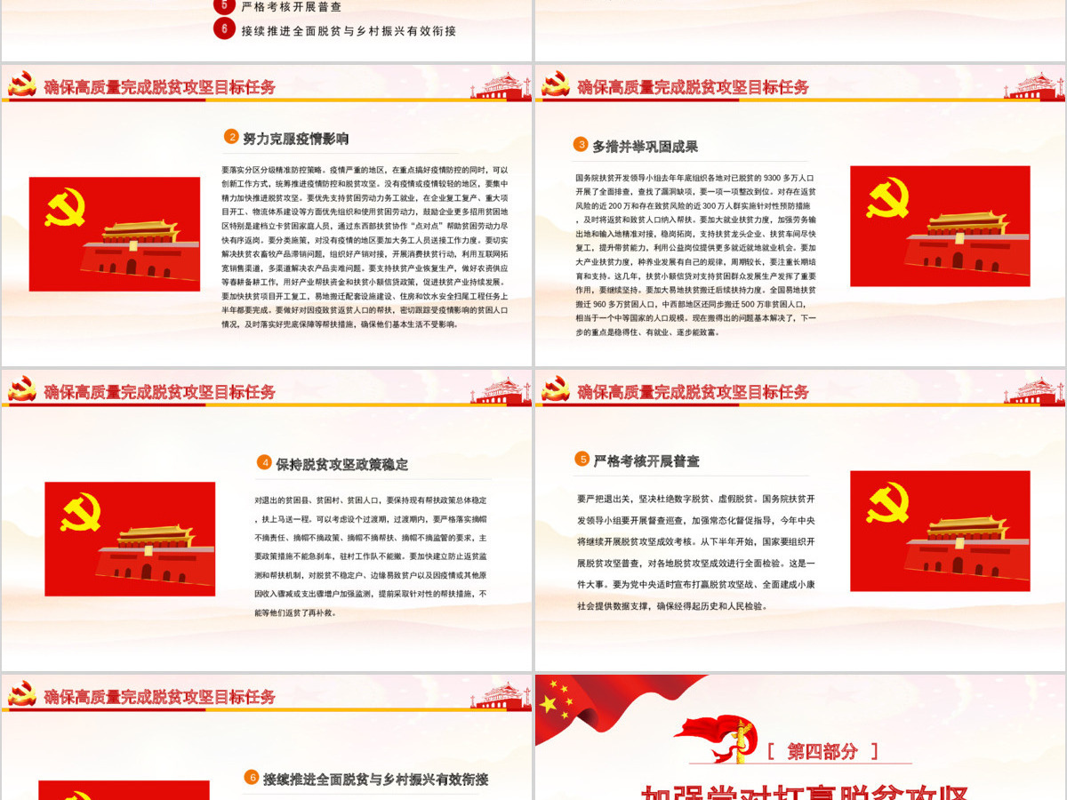 原创学习解读决战决胜脱贫攻坚座谈会上的讲话党政党建PPT