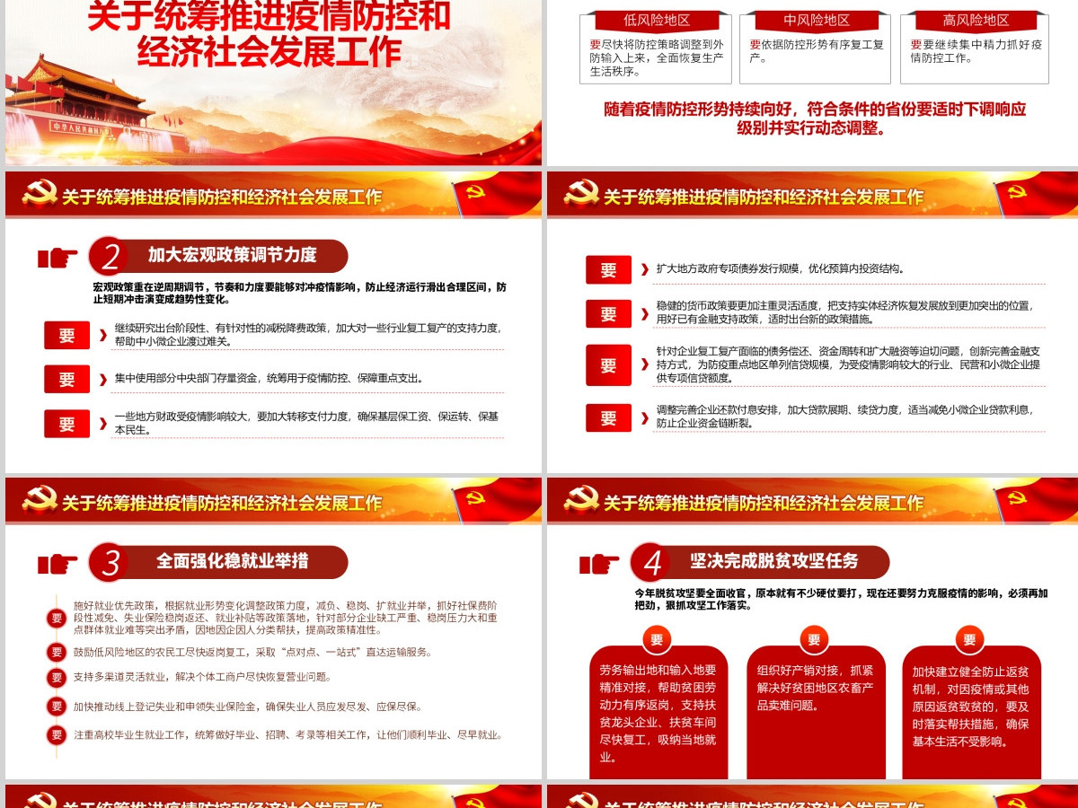 原创疫情党课疫情防控和经济社会发展工作重要讲话学习ppt