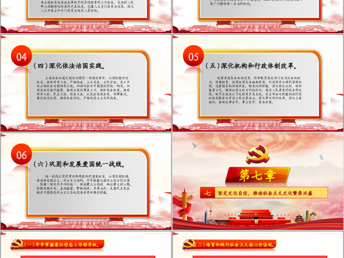完整大气内容学习党的十九大报告精神PPT 完整大气内容学习党的十九大报告精神PPT