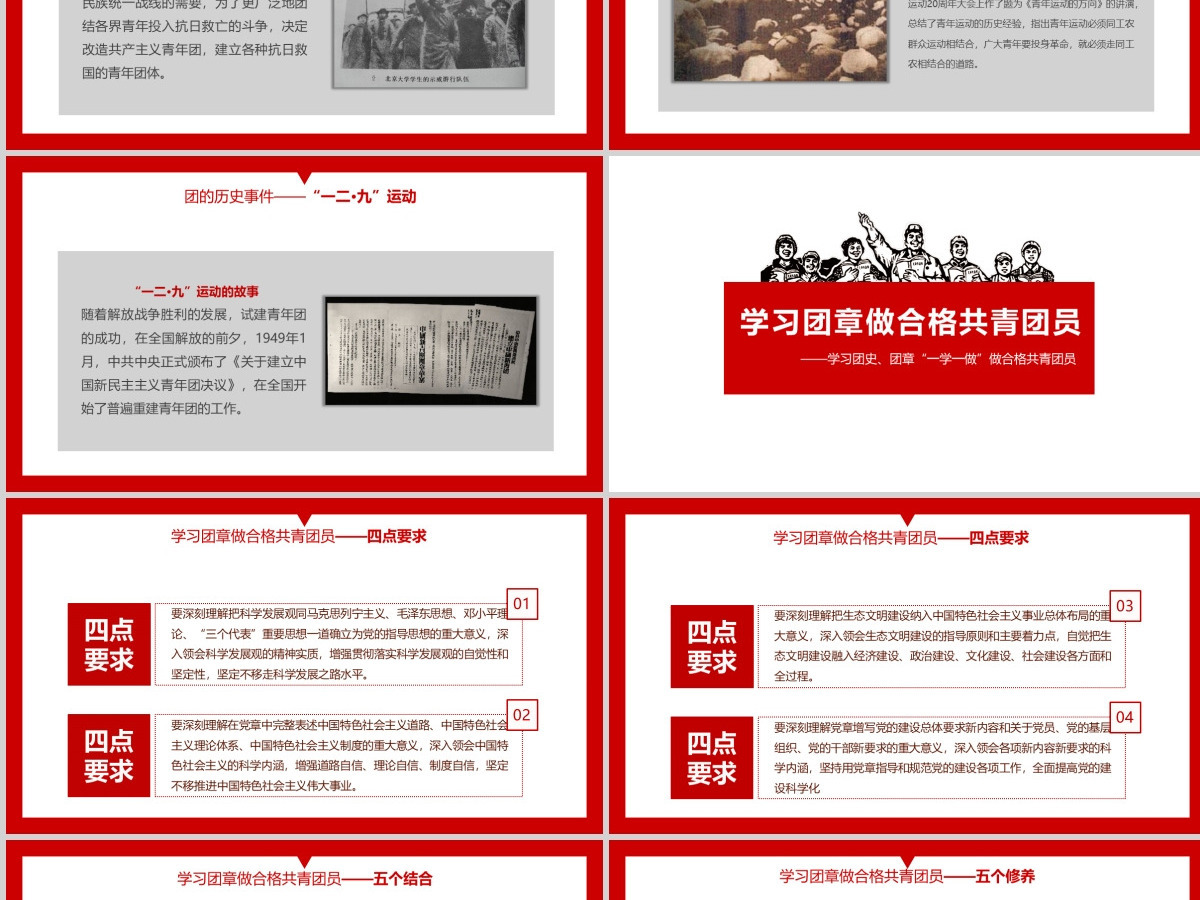 做合格共青团员团史团章一学一做团课PPT