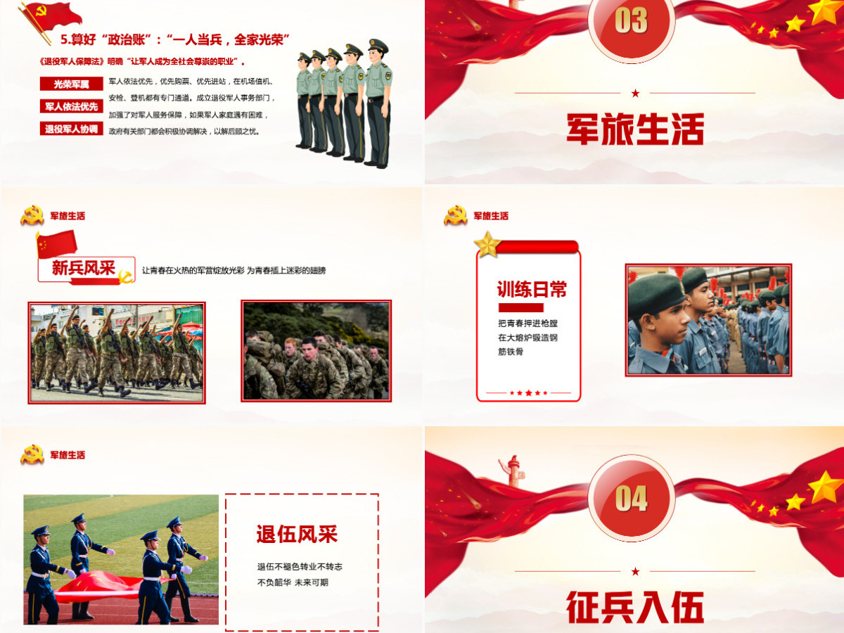 2022参军报国无上光荣红色党政风征兵宣传知识讲座专题课件模板PPT 2022参军报国无上光荣红色党政风征兵宣传知识讲座专题课件模板PPT