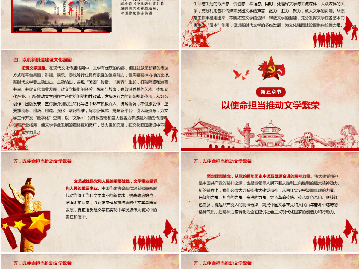 新时代文学要牢记国之大者文学创作要为实现中华民族伟大复兴贡献新时代文学的强大力量PPT-含讲稿 新时代文学要牢记国之大者文学创作要为实现中华民族伟大复兴贡献新时代文学的强大力量PPT-含讲稿