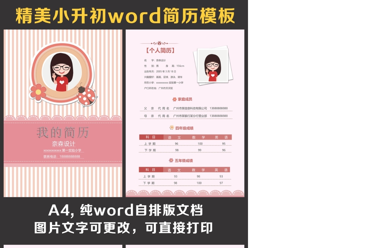 小升初简历