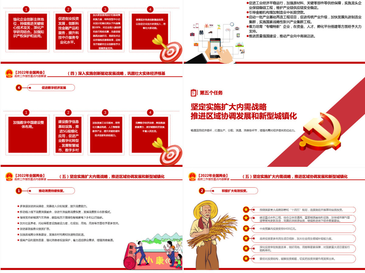 2022政府工作报告全文红色大气深入学习贯彻全国两会精神党课课件PPT-含讲稿 2022政府工作报告全文红色大气深入学习贯彻全国两会精神党课课件PPT-含讲稿