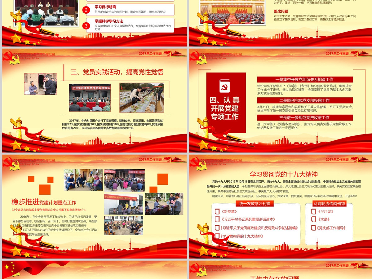 2018基层机关党支部党建工作总结ppt