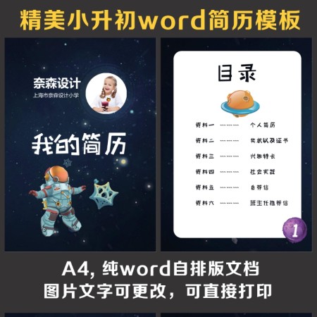 小升初简历